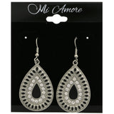 Mi Amore Dangle-Earrings Silver-Tone/Black