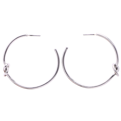 Mi Amore Knot Dangle-Earrings Silver-Tone