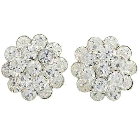 Mi Amore Post-Earrings Silver-Tone
