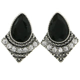 Mi Amore Dangle-Earrings Silver-Tone/Black