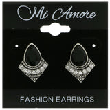Mi Amore Dangle-Earrings Silver-Tone/Black