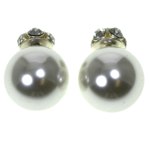 Mi Amore Reversible ball back Stud-Earrings Silver-Tone/Clear