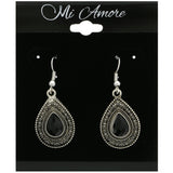 Mi Amore Dangle-Earrings Silver-Tone/Black
