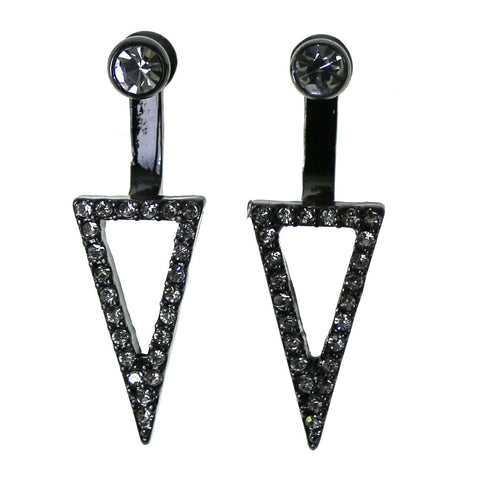 Mi Amore Dangle-Earrings Black/Clear