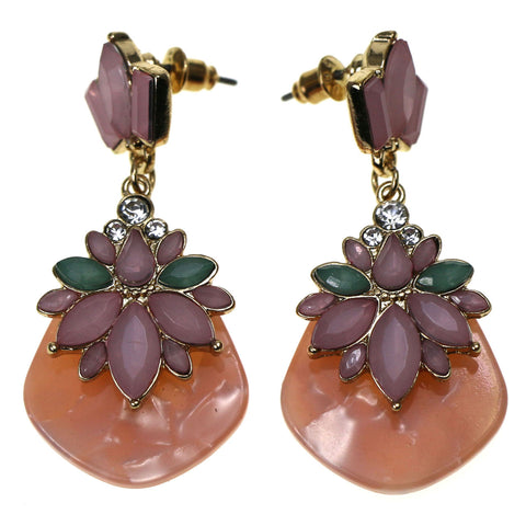 Mi Amore Dangle-Earrings Pink/Green