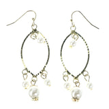 Mi Amore Dangle-Earrings Gold-Tone/White