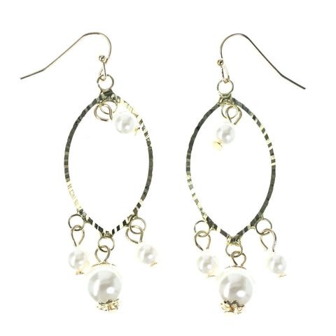 Mi Amore Dangle-Earrings Gold-Tone/White