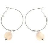 Mi Amore Hoop-Earrings Silver-Tone/Clear