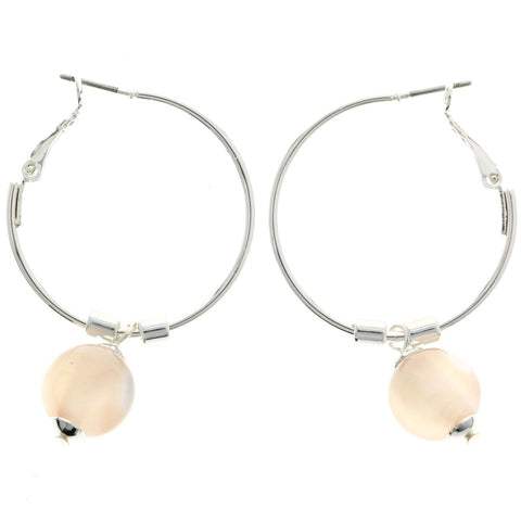 Mi Amore Hoop-Earrings Silver-Tone/Clear