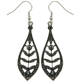 Mi Amore Dangle-Earrings Silver-Tone/Black