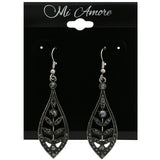 Mi Amore Dangle-Earrings Silver-Tone/Black