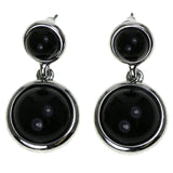 Mi Amore Dangle-Earrings Silver-Tone/Black
