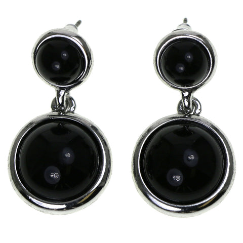 Mi Amore Dangle-Earrings Silver-Tone/Black
