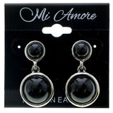 Mi Amore Dangle-Earrings Silver-Tone/Black