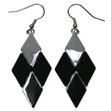 Mi Amore Dangle-Earrings Silver-Tone/Black