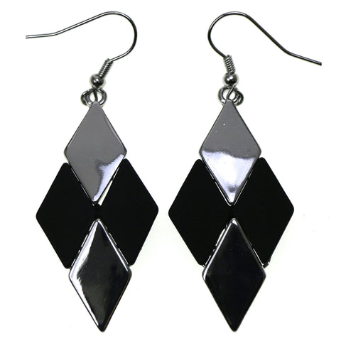 Mi Amore Dangle-Earrings Silver-Tone/Black