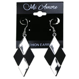 Mi Amore Dangle-Earrings Silver-Tone/Black