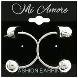 Mi Amore Dangle-Earrings Silver-Tone