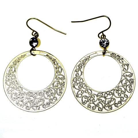 Mi Amore Dangle-Earrings Gold-Tone/Clear