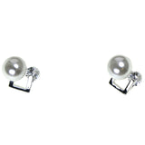 Mi Amore Stud-Earrings Silver-Tone/White