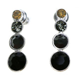 Mi Amore Dangle-Earrings Silver-Tone/Multicolor