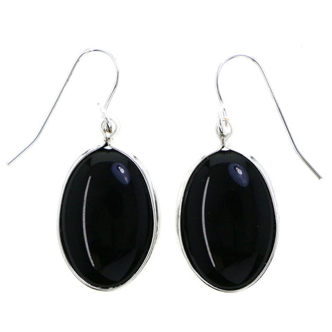Mi Amore Dangle-Earrings Black/Silver-Tone