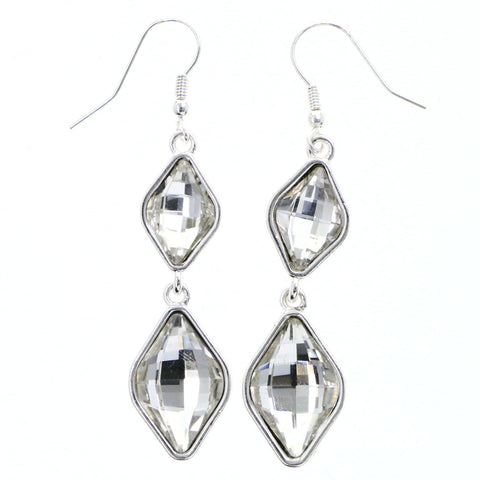 Mi Amore Dangle-Earrings Silver-Tone
