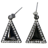 Mi Amore Drop-Dangle-Earrings Black/Silver-Tone