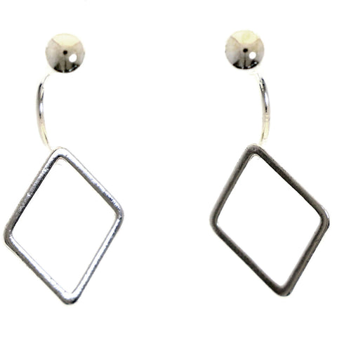 Mi Amore Drop-Dangle-Earrings Silver-Tone