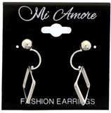 Mi Amore Drop-Dangle-Earrings Silver-Tone