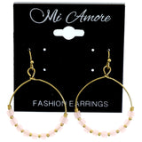 Mi Amore Dangle-Earrings Gold-Tone/Pink