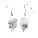 Mi Amore Leaf Dangle-Earrings Silver-Tone