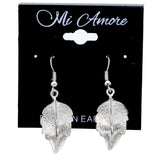 Mi Amore Leaf Dangle-Earrings Silver-Tone