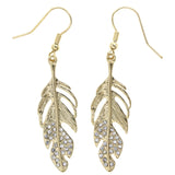Mi Amore Leaf Dangle-Earrings Gold-Tone/Silver-Tone
