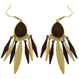 Mi Amore Dangle-Earrings Gold-Tone/Brown