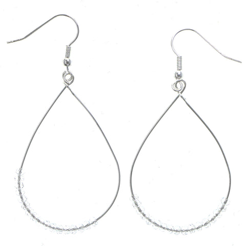 Mi Amore Dangle-Earrings Silver-Tone/Clear