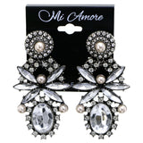 Mi Amore Antiqued Drop-Dangle-Earrings Silver-Tone