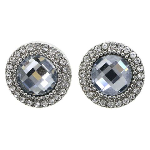 Mi Amore Post-Earrings Silver-Tone