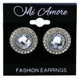 Mi Amore Post-Earrings Silver-Tone