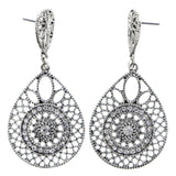 Mi Amore Drop-Dangle-Earrings Silver-Tone