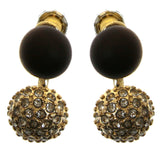 Mi Amore Drop-Dangle-Earrings Gold-Tone/Brown