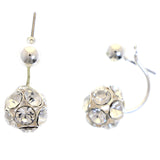 Mi Amore Drop-Dangle-Earrings Silver-Tone/White