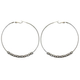 Mi Amore Hoop-Earrings Silver-Tone/Black