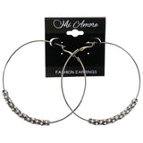 Mi Amore Hoop-Earrings Silver-Tone/Black