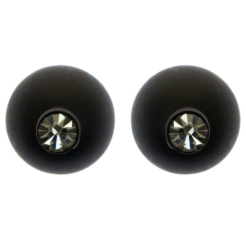 Mi Amore Reversible ballback Stud-Earrings Black