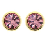 Mi Amore Stud-Earrings Gold-Tone/Pink