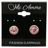Mi Amore Stud-Earrings Gold-Tone/Pink