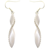 Mi Amore Dangle-Earrings Silver-Tone/White
