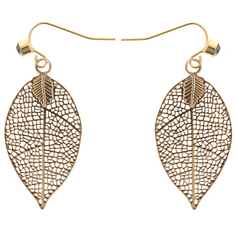 Mi Amore Dangle-Earrings Copper-Tone/White