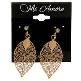 Mi Amore Dangle-Earrings Copper-Tone/White